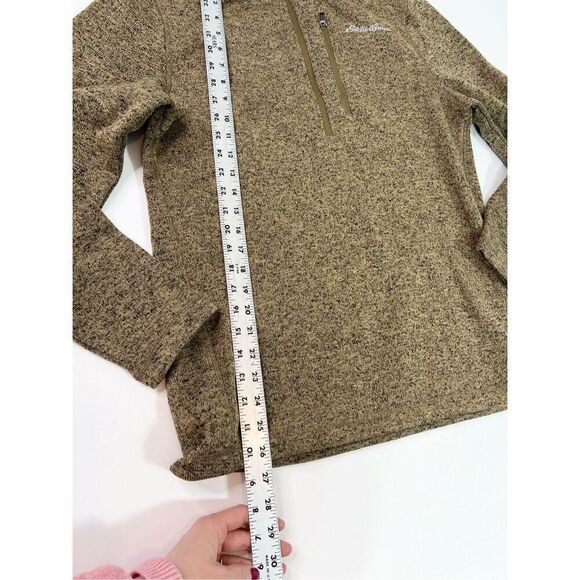 Eddie Bauer Half Zip Sweater Mens Small Brown Long Sleeve Straight Hem NWT - Picture 6 of 10